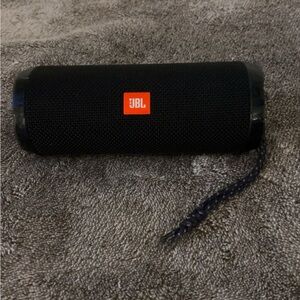 JBL Black Bluetooth Speaker with Red Logo